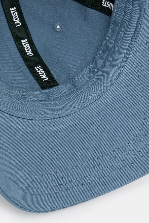 Бейсболка бавовняна Lacoste колір блакитний фото 4
