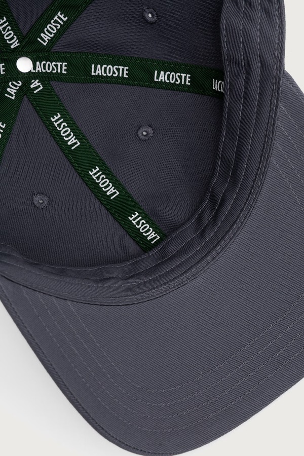 Бейсболка бавовняна Lacoste колір чорний фото 4