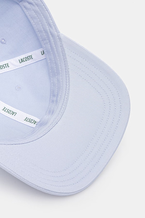 Бейсболка бавовняна Lacoste колір блакитний фото 4