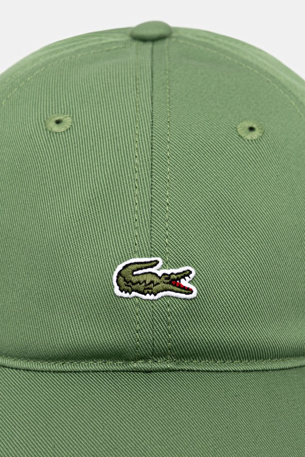 Бейсболка бавовняна Lacoste колір зелений