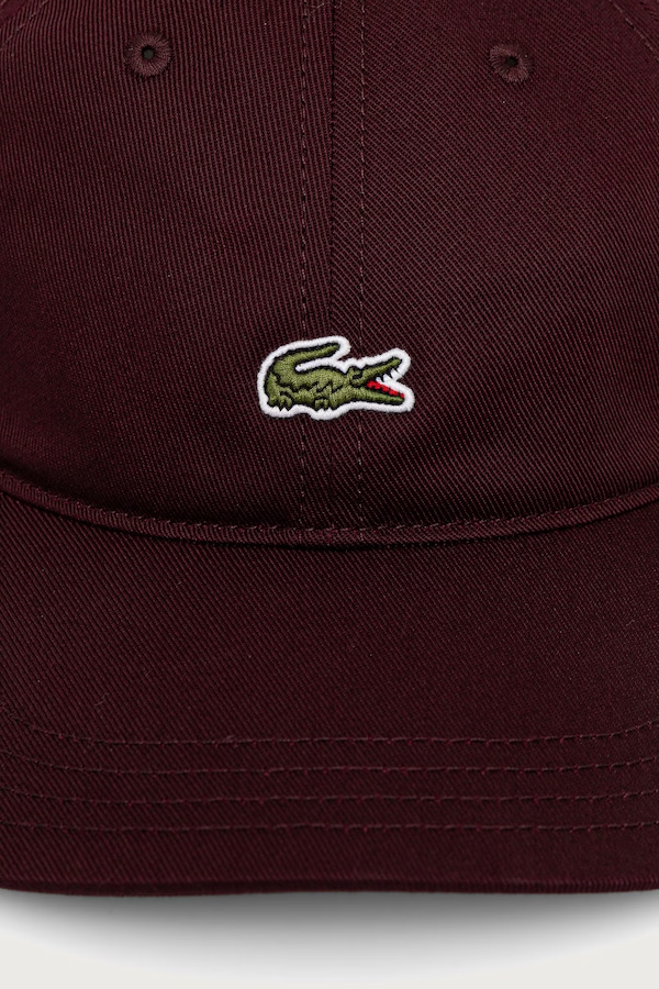 Бейсболка бавовняна Lacoste колір чорний