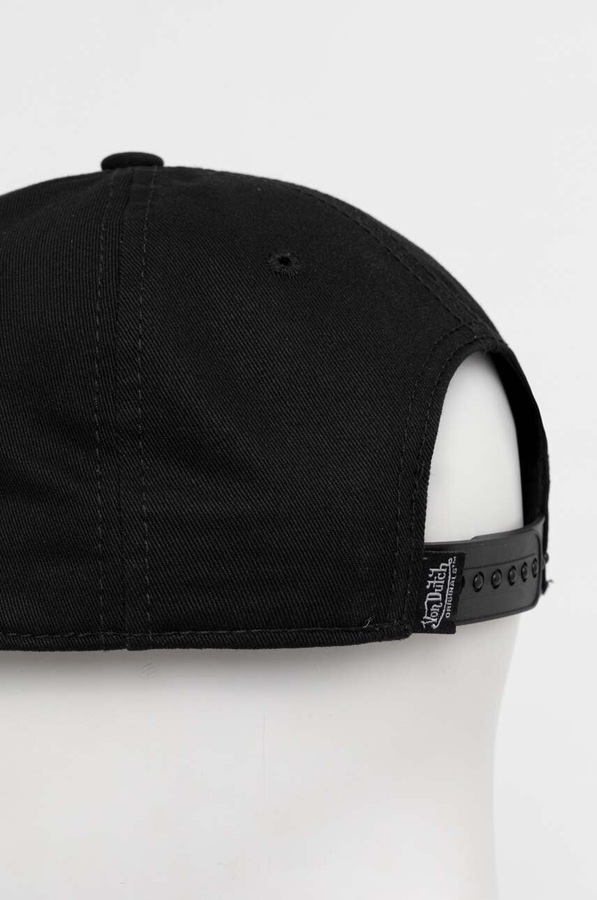 Бавовняна бейсболка Von Dutch колір чорний фото 3