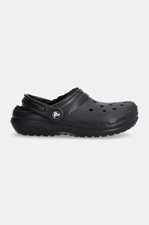 Дитячі шльопанці Crocs Lined 207010 колір чорний фото 2