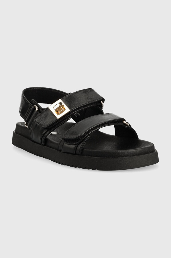Шкіряні сандалі Steve Madden Mona колір чорний