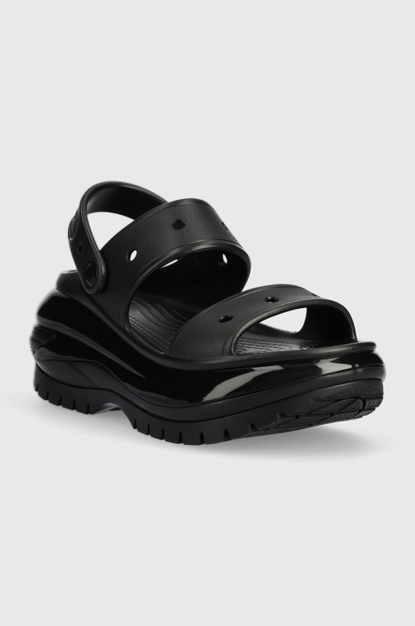 Шльопанці Crocs Classic Mega Crush Sandal колір чорний