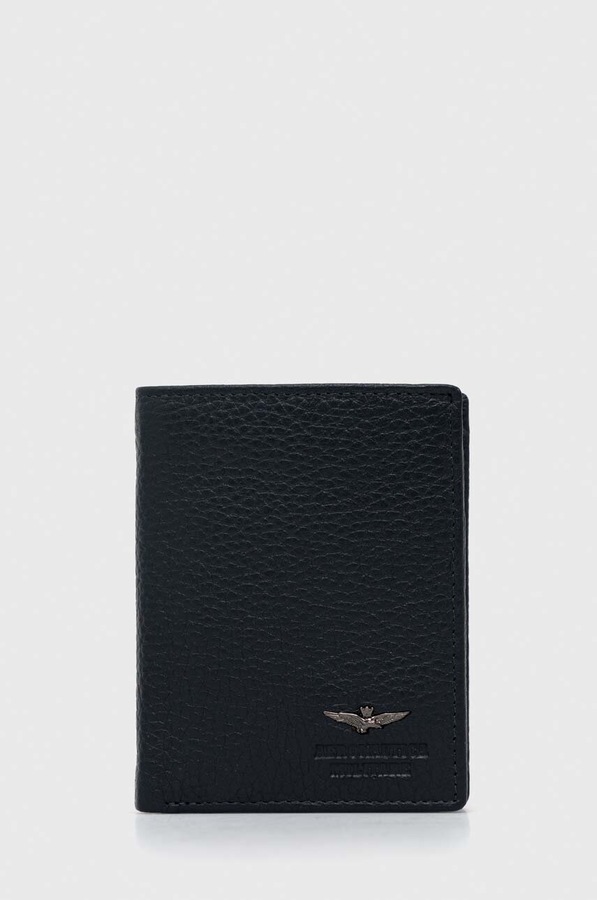 Кожаный кошелек Aeronautica Militare цвет синий