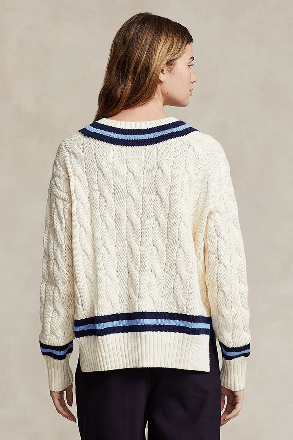 Хлопковый свитер Polo Ralph Lauren цвет бежевый