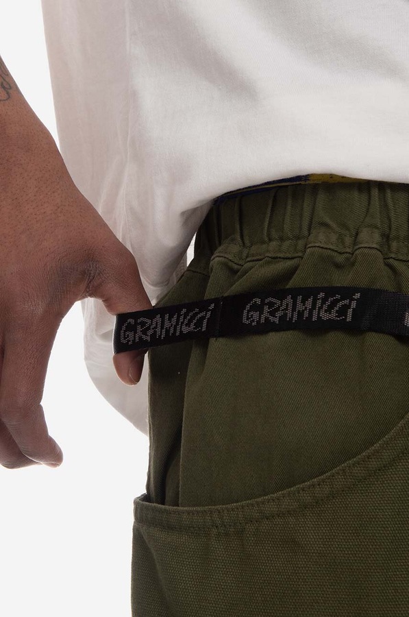 Бавовняні шорти Gramicci Gadget Short колір зелений