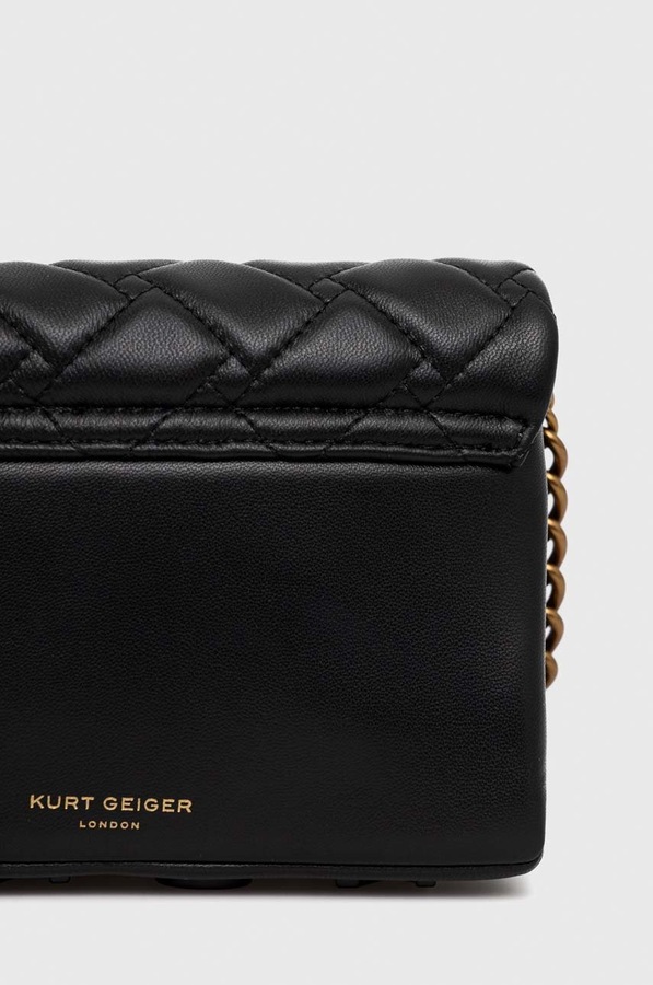 Шкіряна сумка Kurt Geiger London колір чорний фото 3