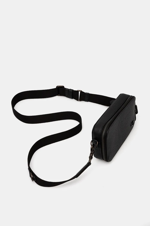 Кожаная сумка Coach Charter Slim Crossbody цвет черный