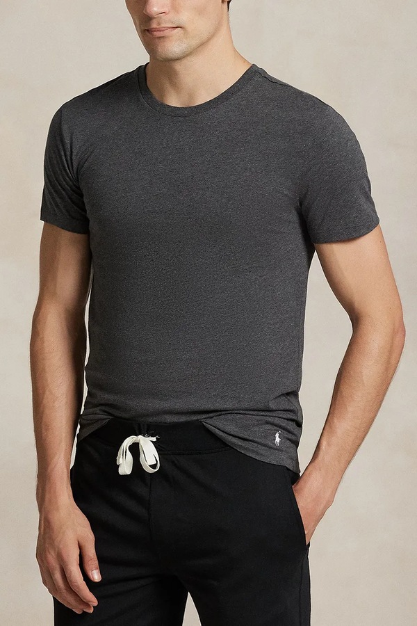 Футболка basic чоловіча бавовняна 3 шт. Polo Ralph Lauren колір бежевий фото 3
