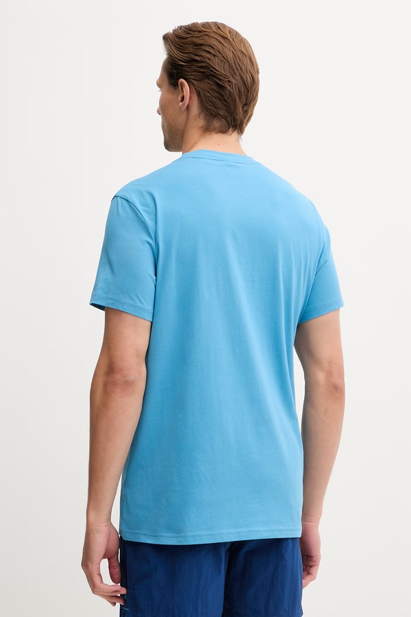 Мужской хлопковый BOSS T-Shirt RN цвет голубой