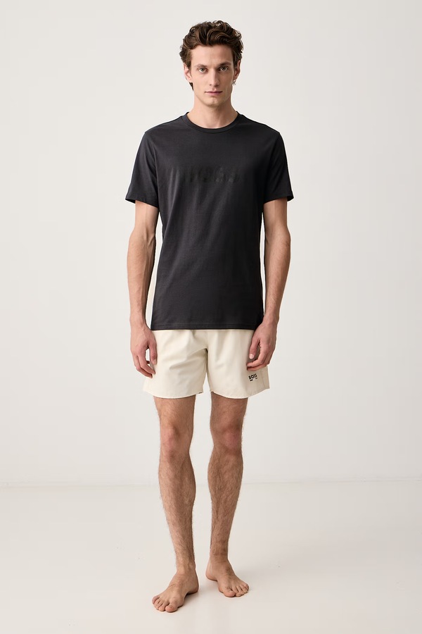 Чоловічий бавовняний BOSS T-Shirt RN колір сірий