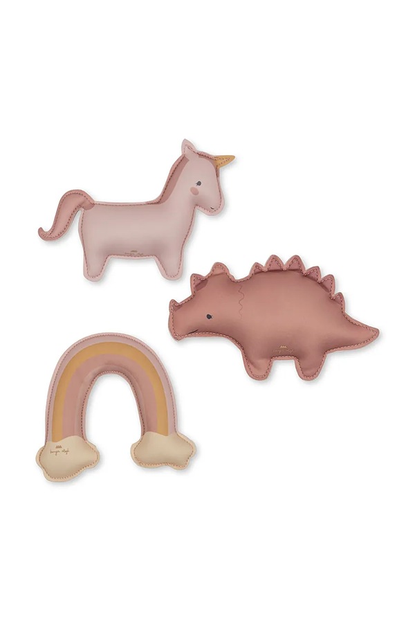 Набір дитячих іграшок для купання Konges Sløjd 3-pack колір рожевий