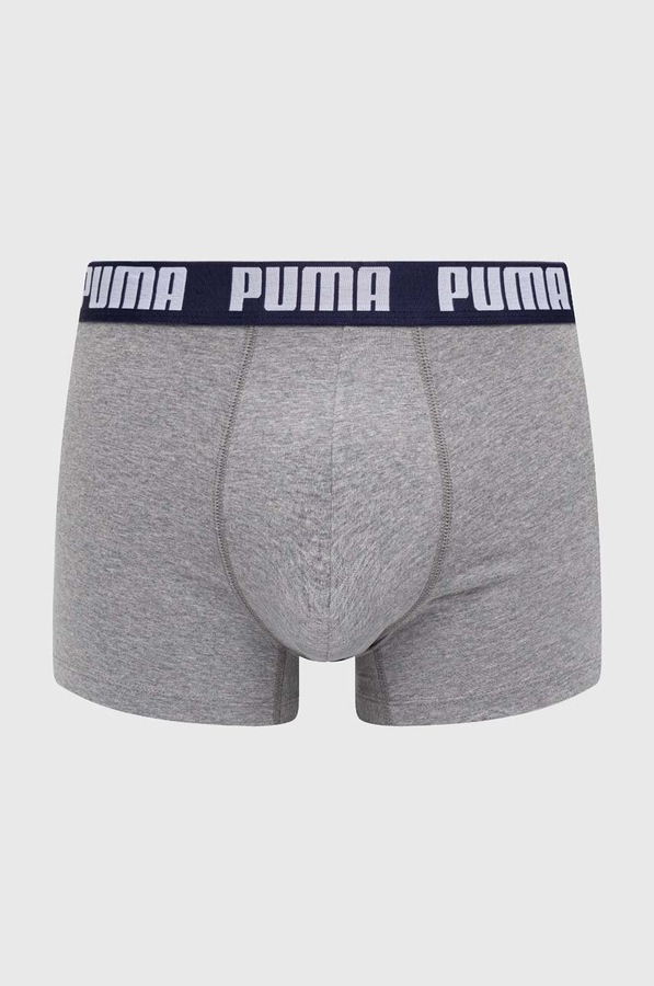Облягаючі боксери чоловічі бавовняні з еластаном Everyday Basic 2 шт. Puma колір темно-синій фото 2