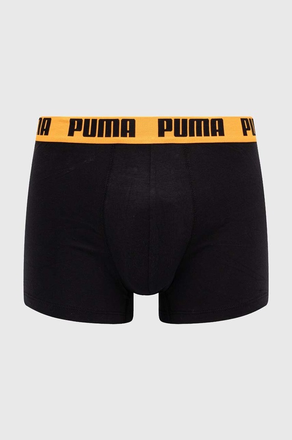 Облягаючі боксери чоловічі бавовняні з еластаном Everyday Basic 2 шт. Puma колір чорний фото 2