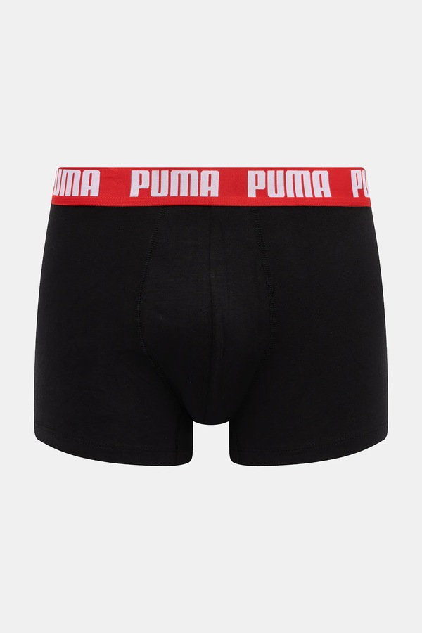 Облягаючі боксери чоловічі бавовняні з еластаном Everyday Basic 2 шт. Puma колір чорний
