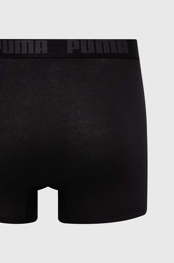 Облягаючі боксери чоловічі бавовняні з еластаном Everyday Basic 2 шт. Puma колір чорний фото 2