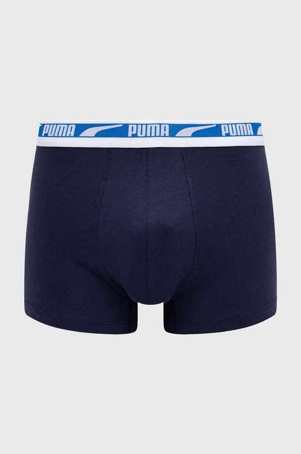 Боксери чоловічі бавовняні з еластаном Everyday Logo 2 шт. Puma колір темно-синій