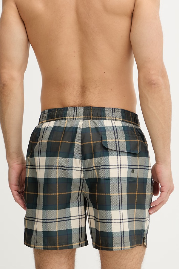 Шорти для купання чоловічі Barbour Staple Tartan Swim Short колір зелений фото 2