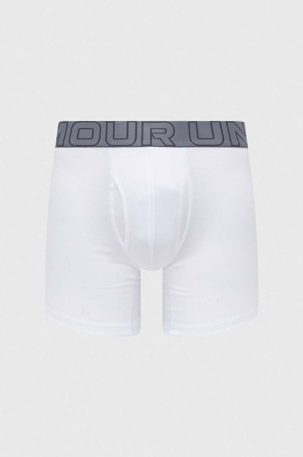 Боксери чоловічі 93 Perf Cotton 6in 3 шт. Under Armour колір білий фото 2