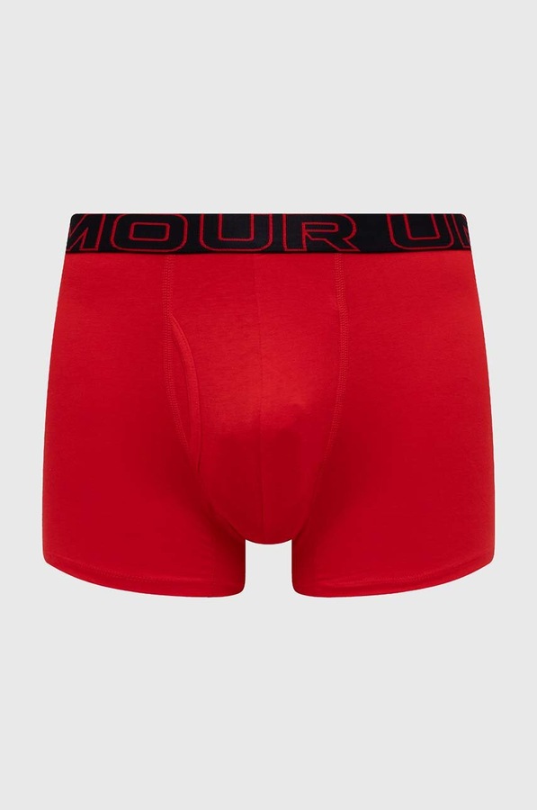 Боксери чоловічі 93 Perf Cotton 6in 3 шт. Under Armour колір червоний фото 2