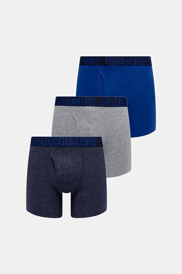 Боксери чоловічі 93 Perf Cotton 6in 3-пак Under Armour колір темно-синій