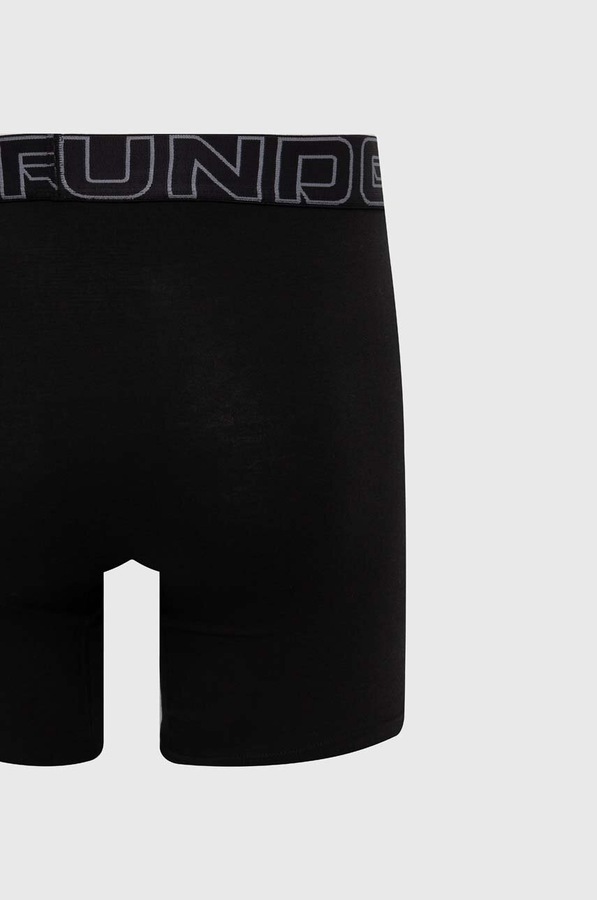 Боксери чоловічі 93 Perf Cotton 6in 3 шт. Under Armour колір чорний фото 3