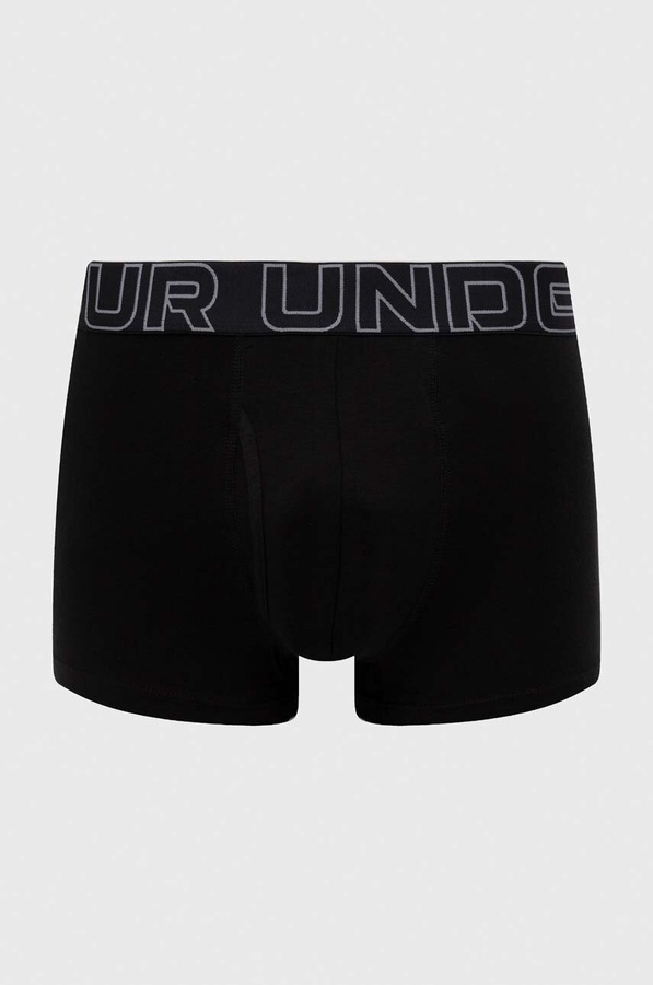 Боксери чоловічі Under Armour 83 Perf Cotton 3in 3-pack колір чорний фото 2