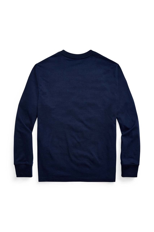 Дитяча бавовняна кофта Polo Ralph Lauren колір синій