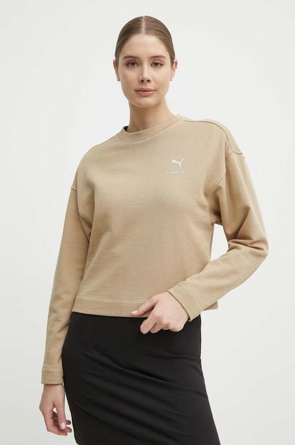 Кофта Puma BETTER SPORTSWEAR колір бежевий
