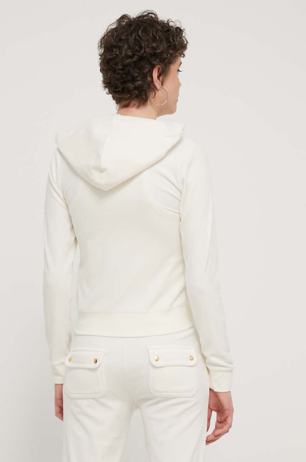 Велюрова кофта Juicy Couture колір бежевий фото 2
