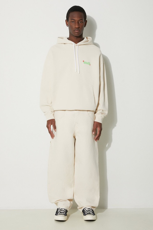 Бавовняна кофта Marcelo Burlon Solsticio Comfort Hoodie колір бежевий
