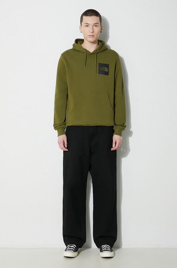 Бавовняна кофта The North Face M Fine Hoodie колір зелений фото 2