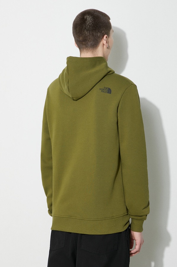 Бавовняна кофта The North Face M Fine Hoodie колір зелений фото 3