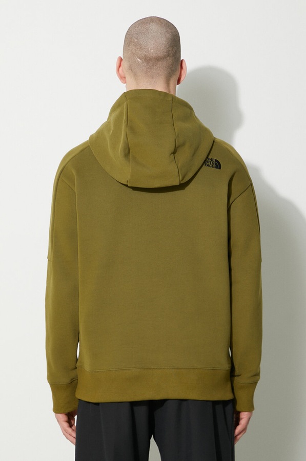 Бавовняна кофта The North Face U The 489 Hoodie колір зелений фото 3