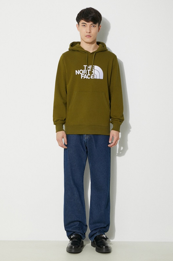 Бавовняна кофта The North Face M Light Drew Peak Pullover Hoodie колір зелений фото 2