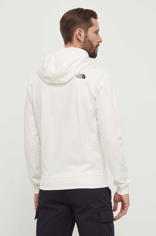 Бавовняна кофта The North Face колір білий фото 3