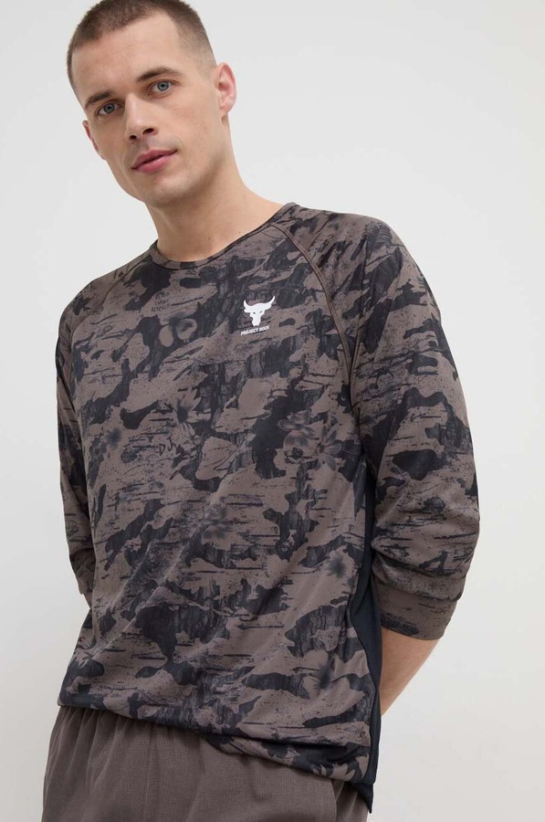 Лонгслів для тренувань Under Armour Project Rock колір сірий