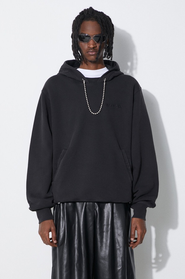 Хлопковая кофта Ambush Ballchain цвет черный