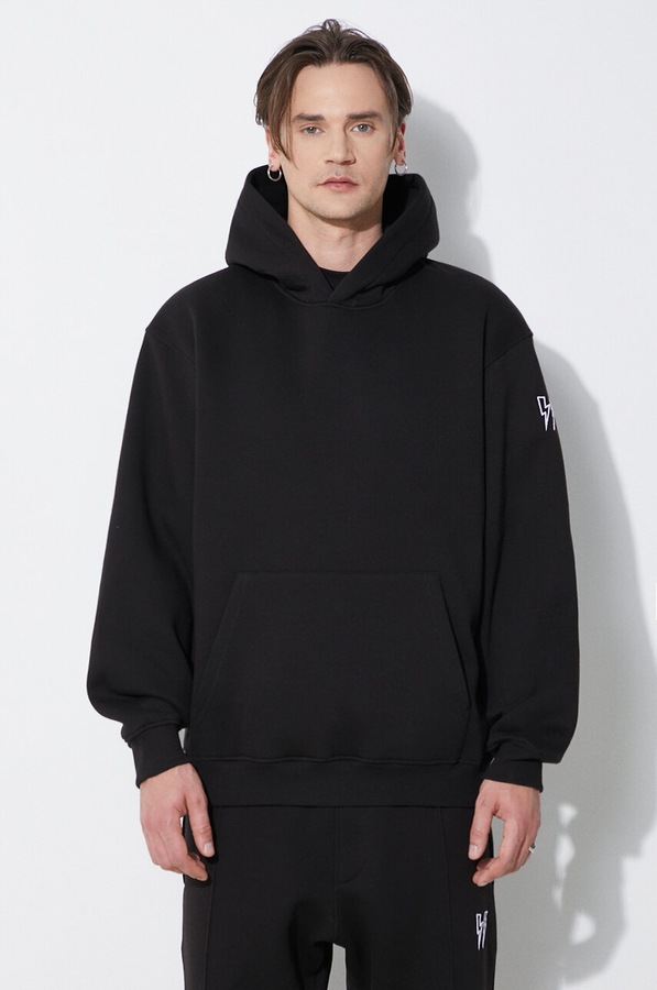 Кофта Neil Barrett Easy Drop Shoulder Double Bolts Hoodie колір чорний