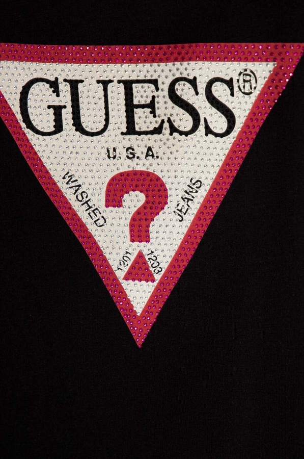 Детский лонгслив Guess цвет черный фото 2