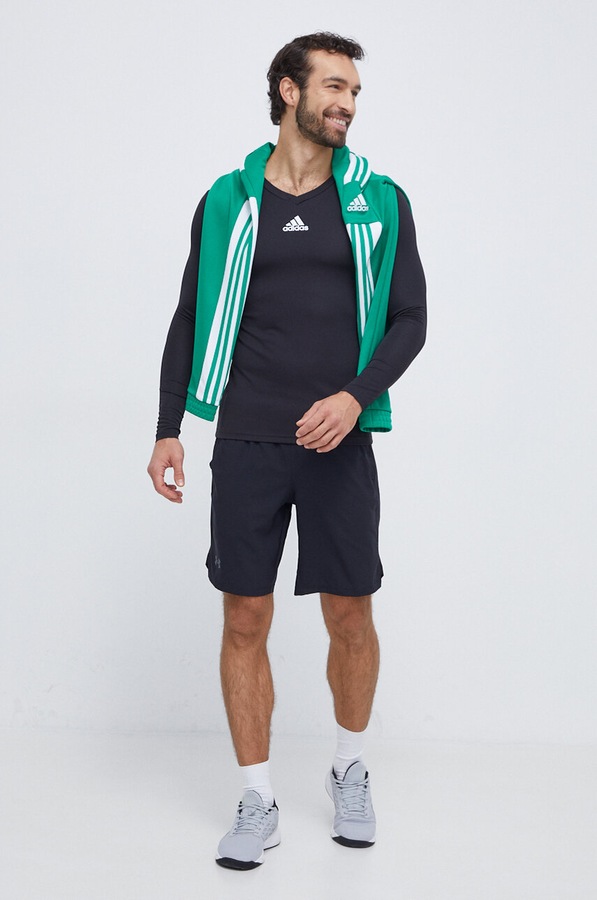 Лонгслив для тренировок adidas Performance Team Base цвет черный