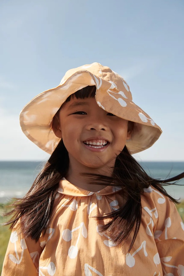 Дитяча двостороння панама Liewood Amelia Reversible Sun Hat колір помаранчевий