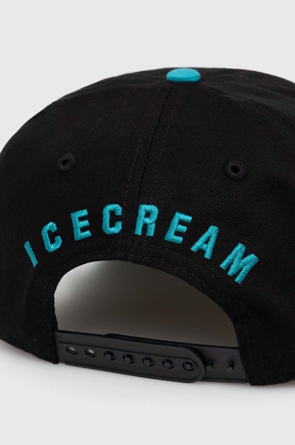 Хлопковая бейсболка Icecream Team EU Skate Cone Dad Cap цвет черный фото 2