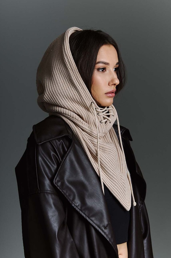 Балаклава LE SH KA headwear Beige Balaclava колір бежевий фото 2