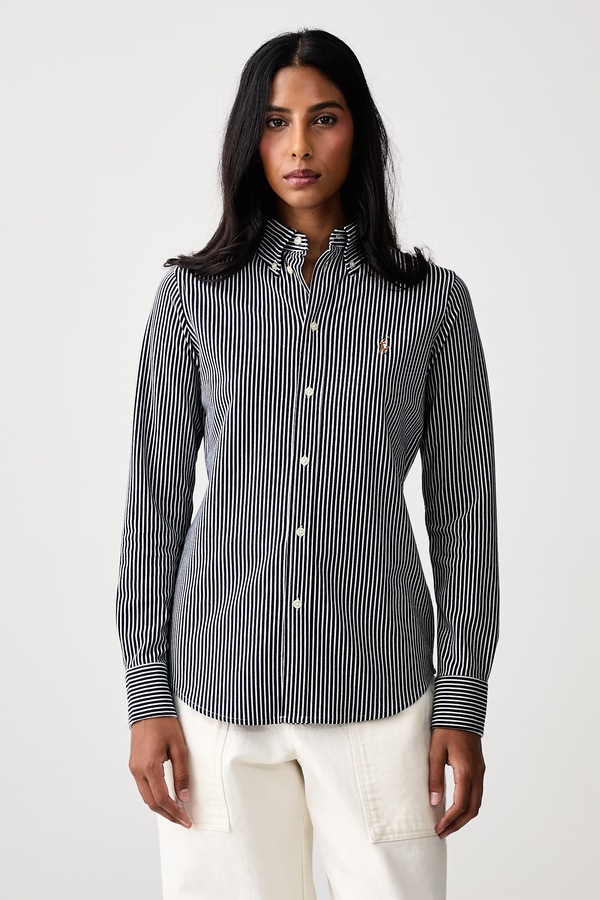 Рубашка женская хлопковая Polo Ralph Lauren цвет темно-синий