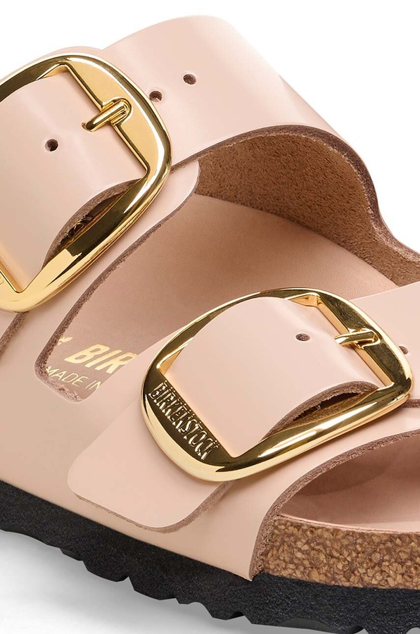 Шкіряні шльопанці Birkenstock Arizona BB колір бежевий фото 2