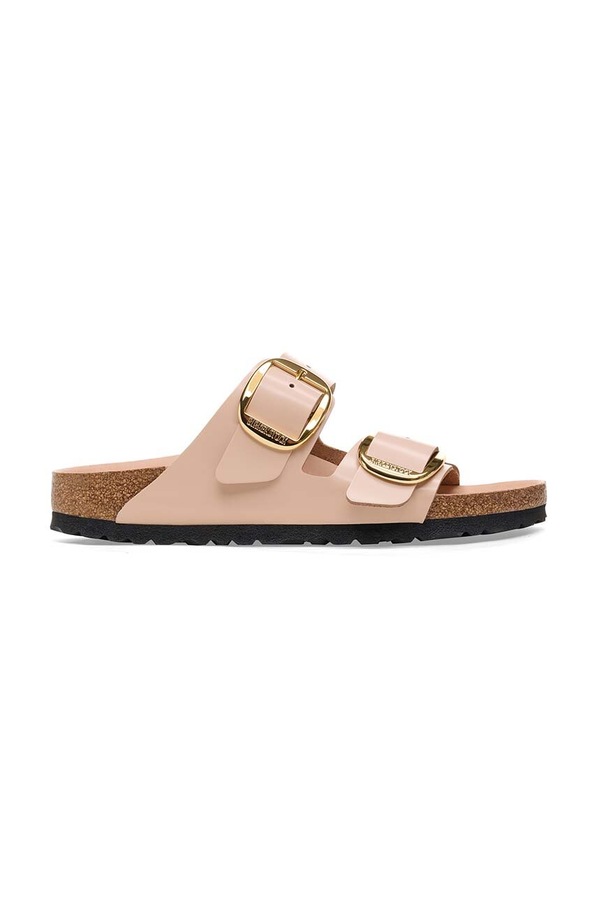 Шкіряні шльопанці Birkenstock Arizona Big Buckle колір бежевий