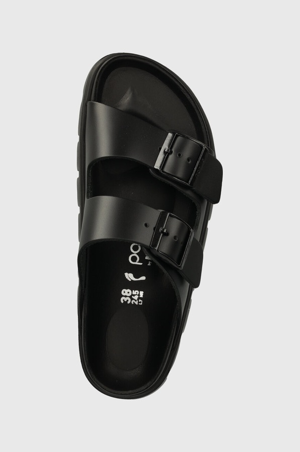 Шкіряні шльопанці Birkenstock X PAPILLIO Arizona Chunky Exq колір чорний фото 4